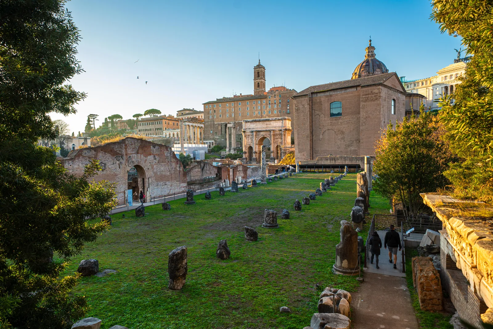 The Roman Forum on the slope of the Palatine Hill
